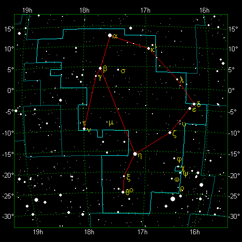 Star Diagram: Ophiuchus